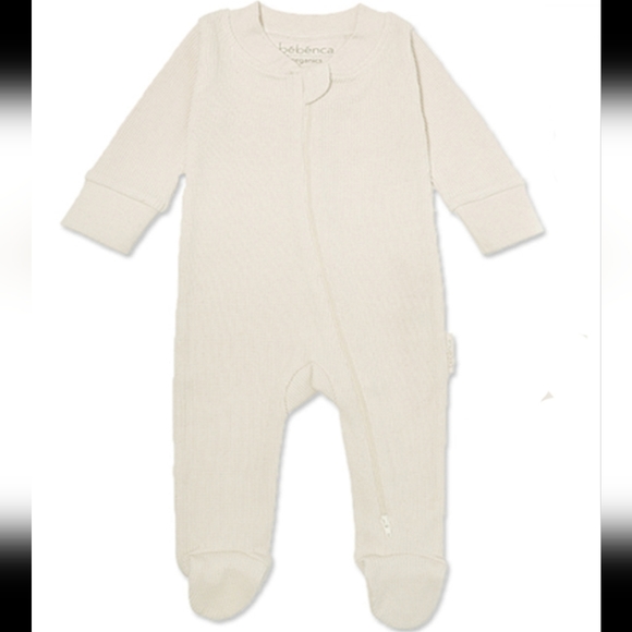 BÈBÈNCA ORGANICS - "Salut" Organic Waffle Footie - Natural - Picture 2 of 2
